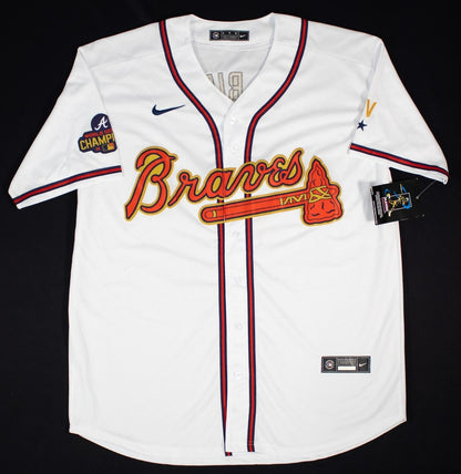 Ozzie Albies Signed Atlanta Braves Jersey (Beckett) 2019 World Champion 2nd Base