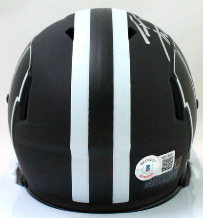 T.J. Watt Signed Wisconsin Badgers Eclipse Speed Mini Helmet - Beckett W Holo