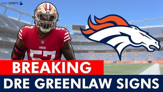 Dre Greenlaw Signed Denver Broncos Jersey (Beckett) Ex Arkansas Razorbacks /LB