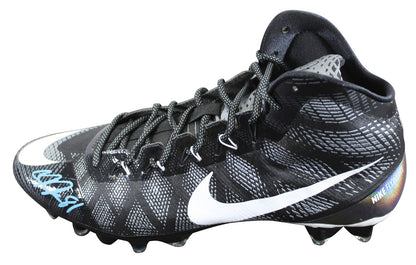 Lions Calvin Johnson Signed Signature Series Left Football Cleat W/ Case BAS Wit