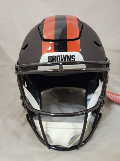 MYLES GARRETT SIGNED CLEVELAND BROWNS ALPHA DAWG SPEEDFLEX HELMET BECKETT QR