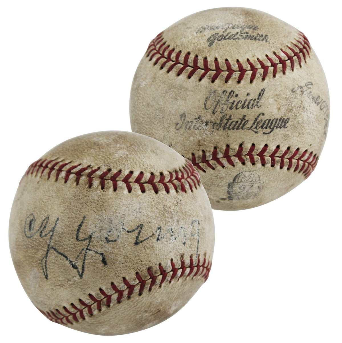 Cy Young Authentic Signed Official Interstate League Baseball BAS #AE41576