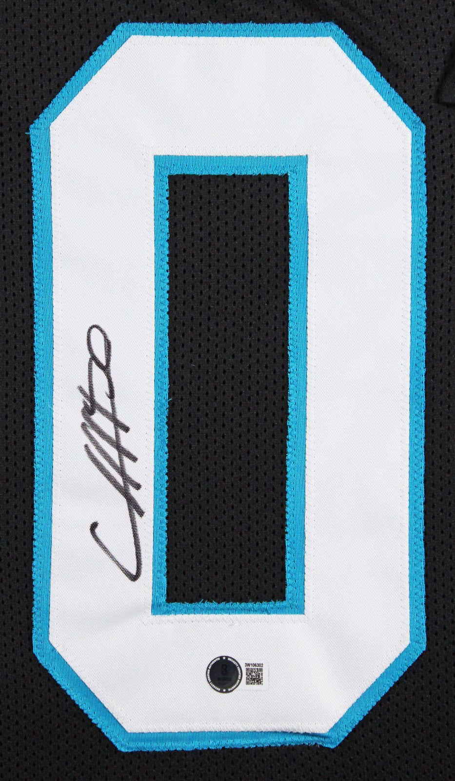 Chuba Hubbard Authentic Signed Black Pro Style Framed Jersey BAS Witnessed
