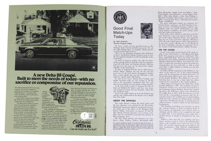 Magic Johnson Signed 1977 Michigan High School Championships Program BAS Wit 1