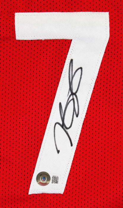 Kevin Durant Authentic Signed Red Pro Style Jersey Autographed BAS Witnessed