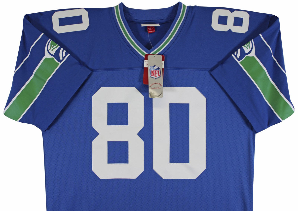 Seahawks Steve Largent "HOF 95" Signed Blue Mitchell & Ness Jersey BAS #BT57749