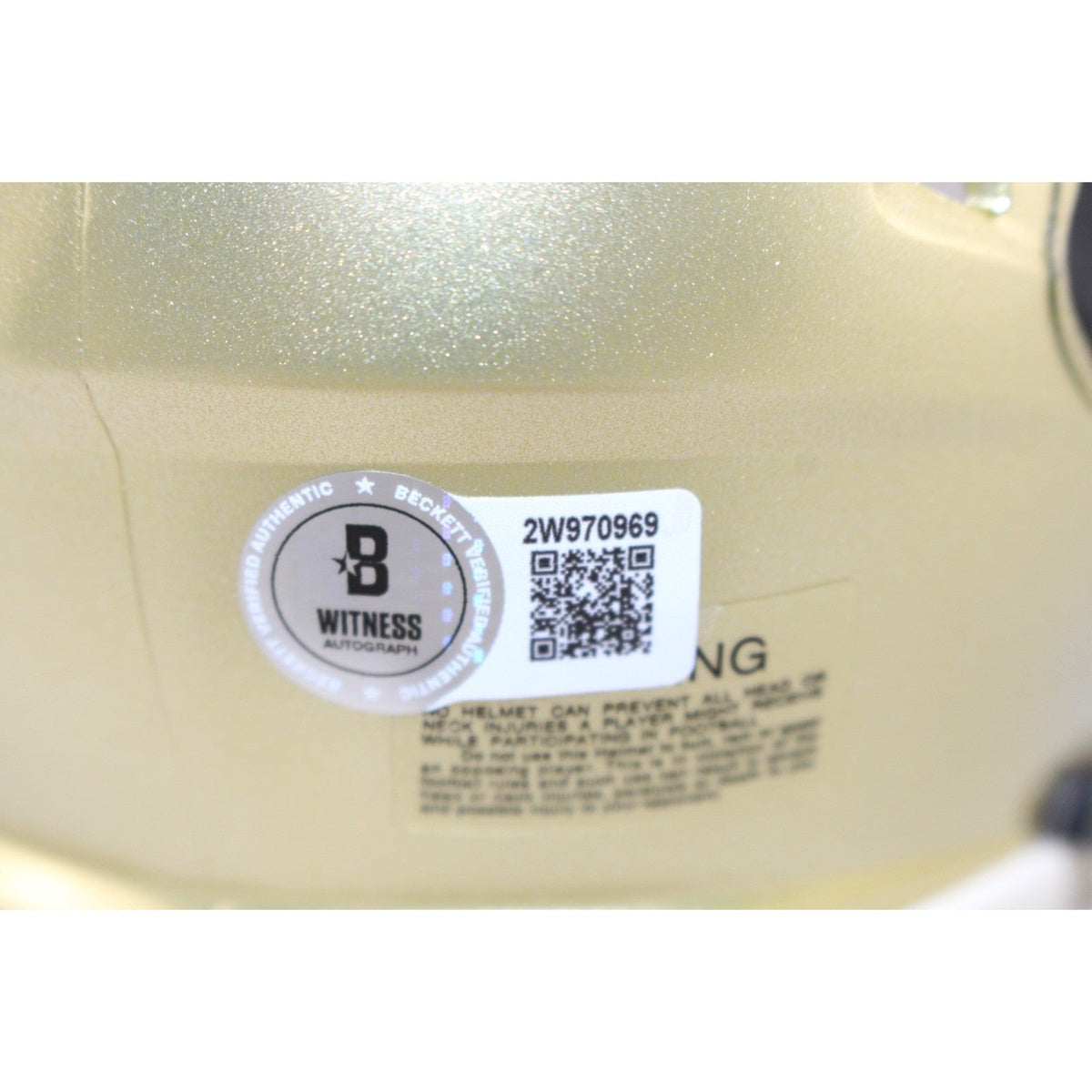 Travis Hunter Autographed Colorado Buffaloes Mini Helmet Heisman Beckett 51426