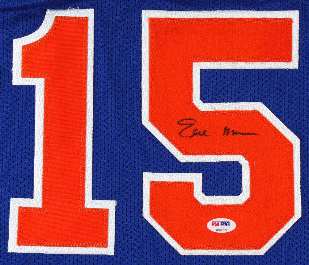 Earl Monroe Signed Knicks Jersey (PSA COA) 4xNBA All-Star / 1973 World Champs