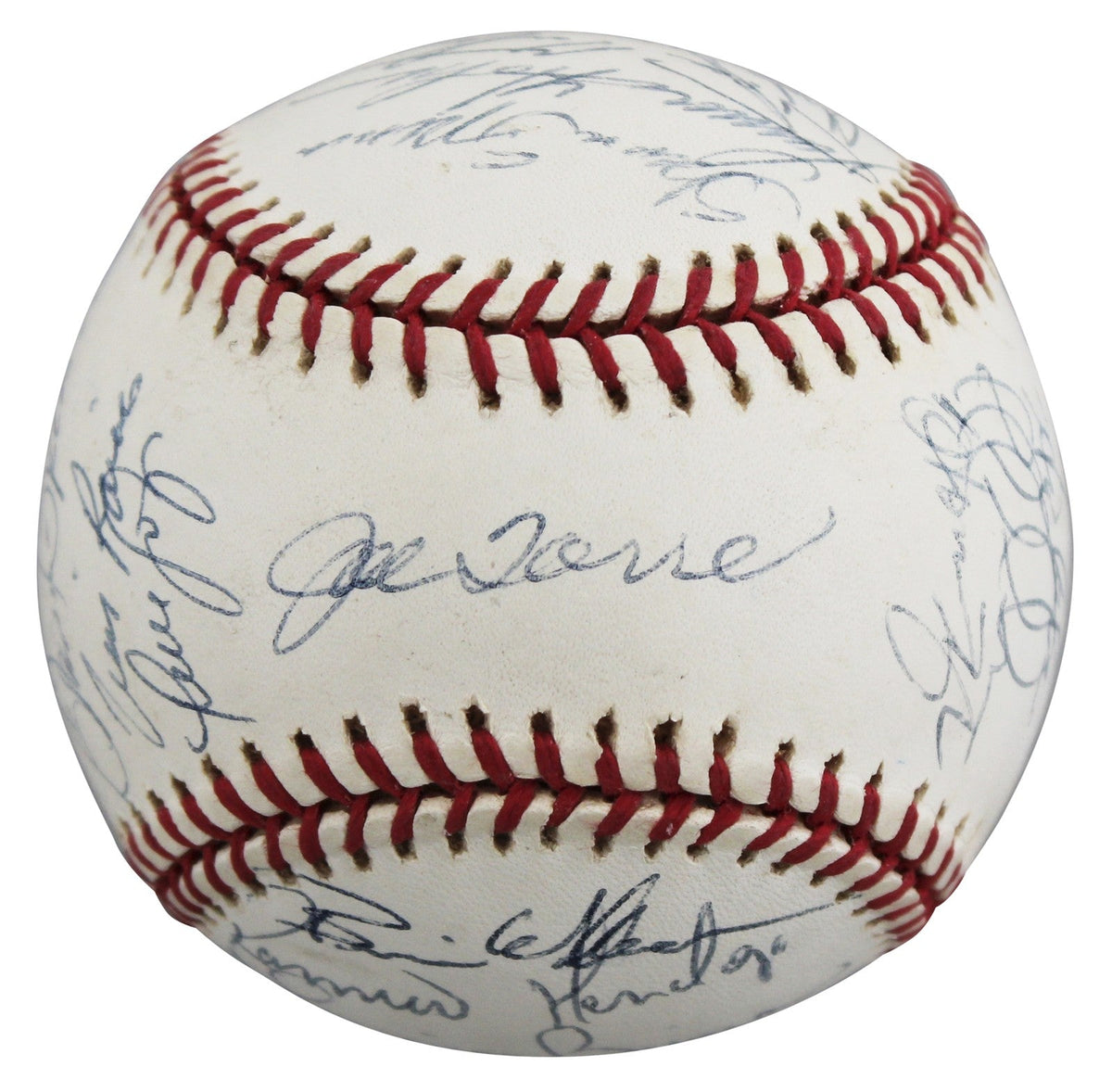 1998 Yankees (31) Torre, Rivera, Raines Signed WS Logo OML Baseball BAS #AE13971