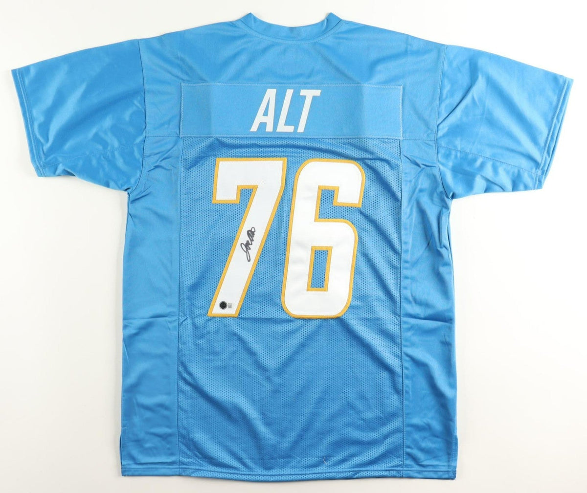 Joe Alt Signed San Diego Chargers Jersey (Beckett) 2024 #5 Overall Draft Pk / OT