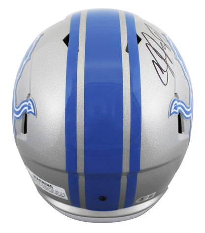 Lions Calvin Johnson Signed 2017-23 TB Full Size Speed Rep Helmet W/ Case BAS W