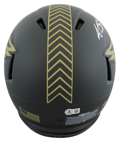 Eagles A.J. Brown Signed STS IV F/S Speed Proline Helmet BAS Wit