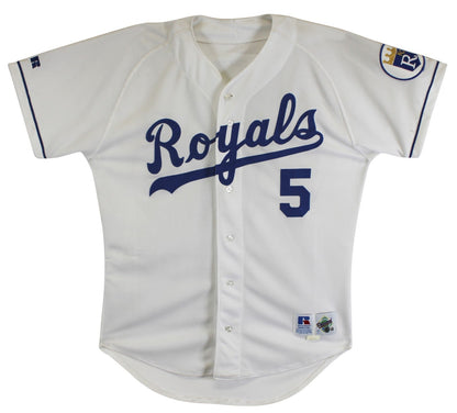 Royals George Brett Authentic Signed White Russell Athletic Jersey BAS #BU55013