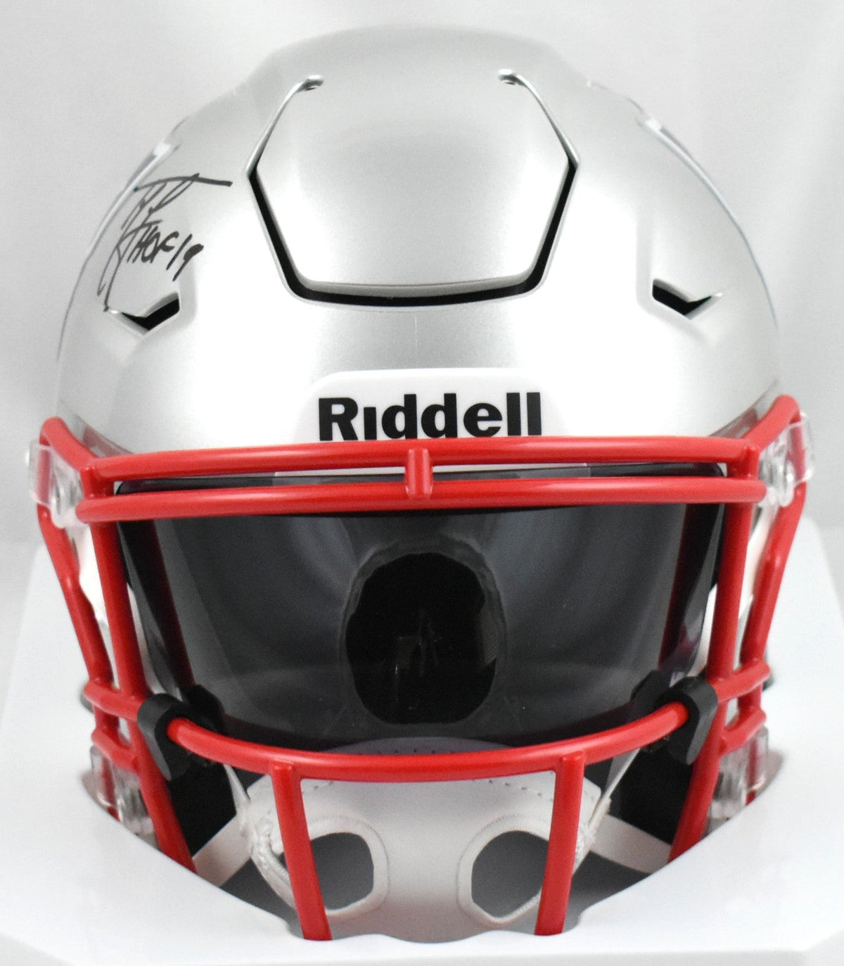 Ty Law Signed New England Patriots Mid-Size SpeedFlex Helmet HOF- Beckett W Holo