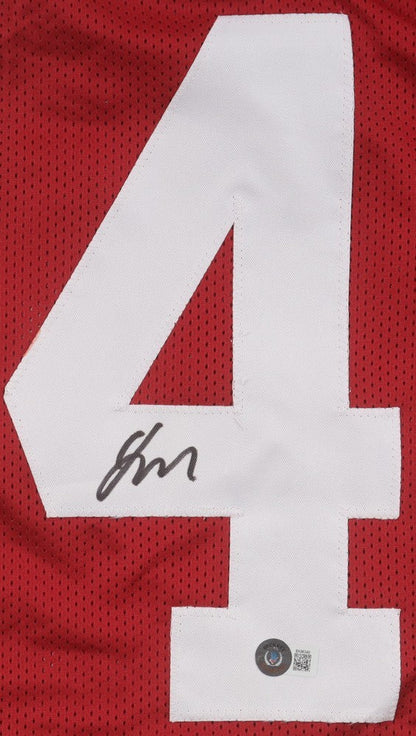 Jalen Milroe Signed Alabama Crimson Tide Jersey (Beckett) 2025 1st Round Pk / QB