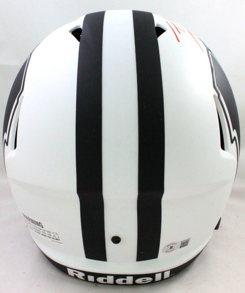 T.J. Watt Signed Wisconsin Badgers Lunar Speed F/S Helmet- Beckett W Hologram