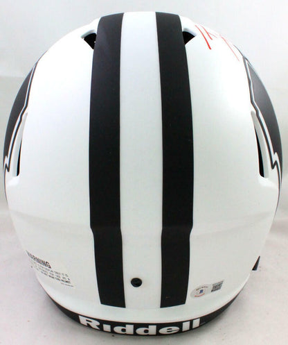 T.J. Watt Signed Wisconsin Badgers Lunar Speed F/S Helmet- Beckett W Hologram
