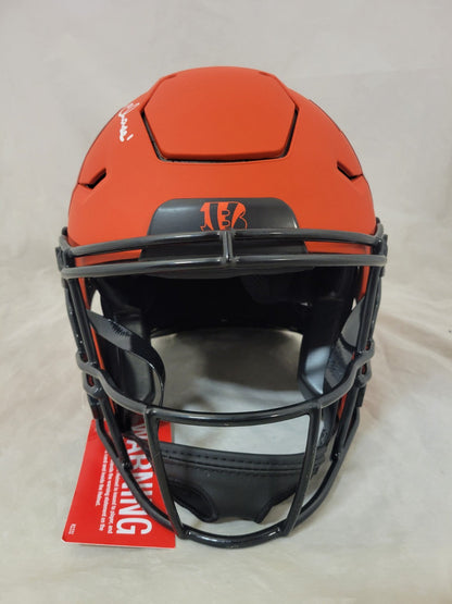 JAMARR CHASE SIGNED CINCINNATI BENGALS RAVE SPEEDFLEX AUTHENTIC HELMET BECKETT