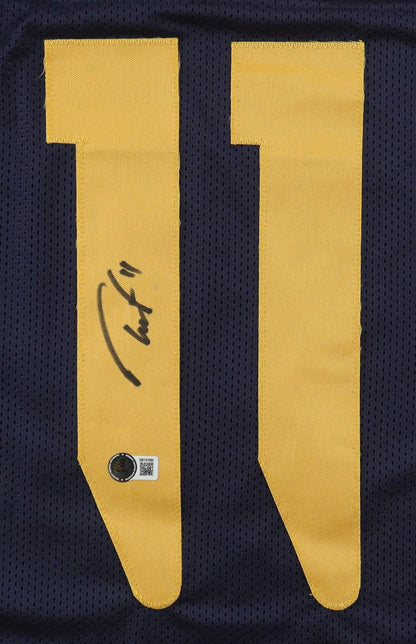 Troy Franklin Signed Oregon Ducks Pro Cut Jersey (Beckett) 2024 Dft Pick Broncos