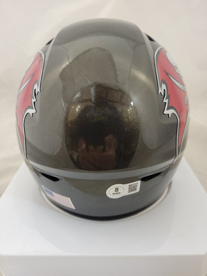BAKER MAYFIELD SIGNED TAMPA BAY BUCS MIDSIZE MIDI SPEEDFLEX MINI HELMET BECKETT
