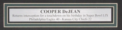 Cooper DeJean Signed/Autographed 16x20 Photo Eagles Framed Fanatics 199075