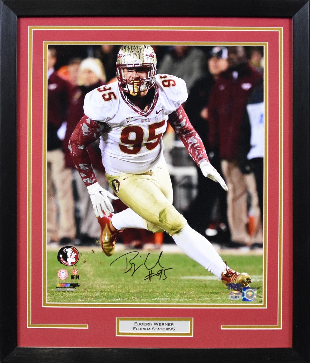 BJOERN WERNER SIGNED FLORIDA STATE SEMINOLES 16x20 FRAMED PHOTO FANATICS