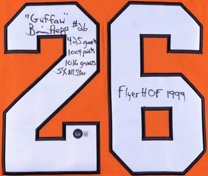 Brian Propp 2xSigned Flyers CCM Jersey w/ Multiple Inscriptions (Beckett)