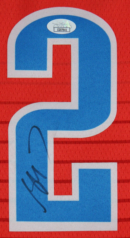 Shai Gilgeous-Alexander Signed Orange Nike Swingman Framed Jersey JSA #CG07641