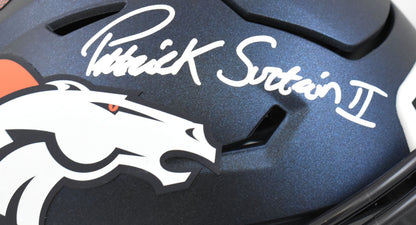 Patrick Surtain II Autographed Broncos Mid-Size SpeedFlex Helmet- Beckett W Holo