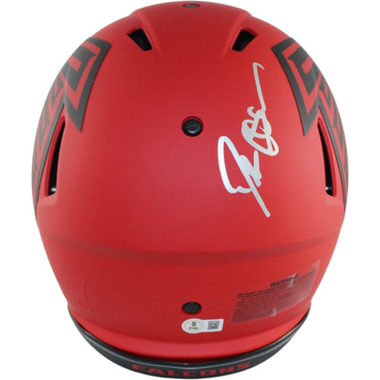 Deion Sanders Autographed Atlanta Falcons Pro Rave Helmet Beckett Witness 51720