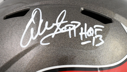 Warren Sapp Signed Tampa Bay Buccaneers F/S Speed Helmet HOF - Beckett W Holo