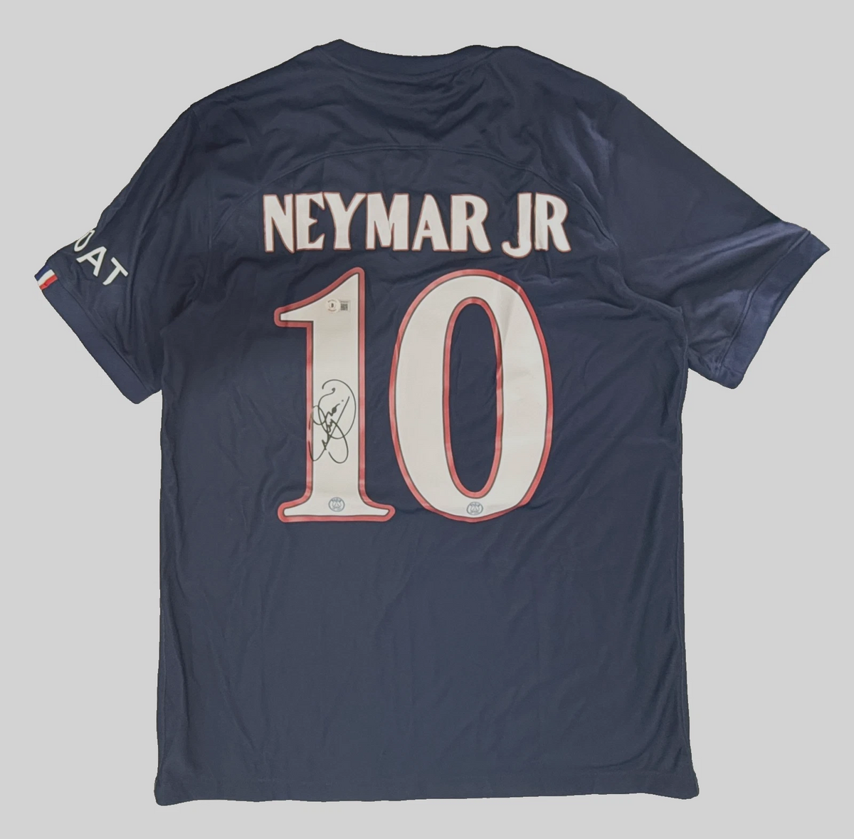Neymar Jr Autographed Paris Saint-Germain PSG Nike Soccer Jersey Shirt Beckett