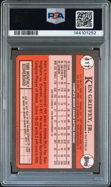 1989 Topps Traded #41T Ken Griffey Jr. RC On Card PSA 9/10 Auto MINT