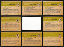 1961 FLEER Football Cards Green Bay Packers Complete Team Set (10) 200313