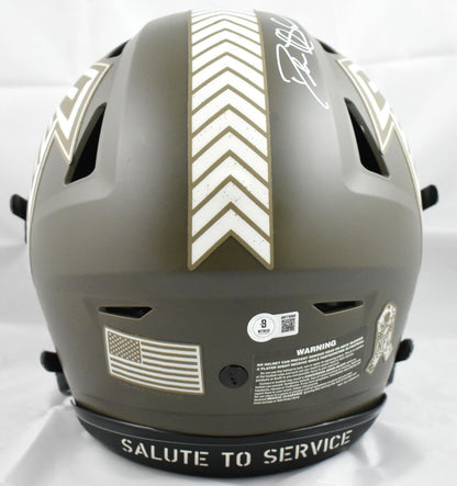 Deion Sanders Autographed Atlanta Falcons F/S Salute SpeedFlex Helmet- Beckett W