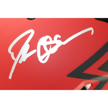 Deion Sanders Autographed Atlanta Falcons Pro Rave Helmet Beckett Witness 51720