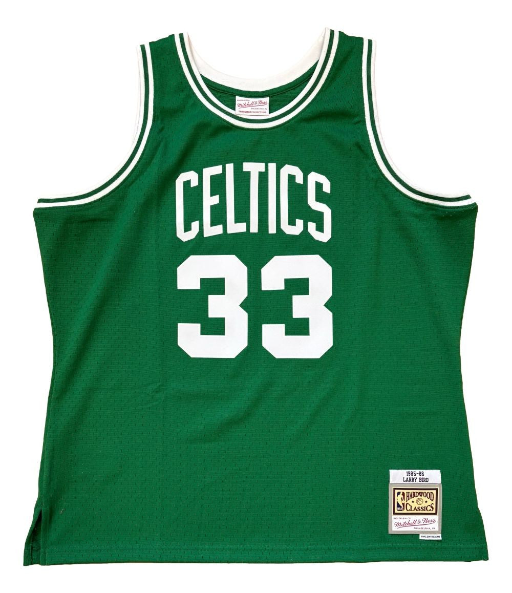 Larry Bird Signed Celtics Green M&N Hardwood Classics Swingman Jersey PSA/DNA