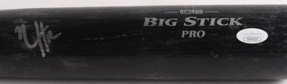 Nico Hoerner Signed Rawlings Bone Rubbed Big Stick Pro Black Bat (JSA COA) Cubs