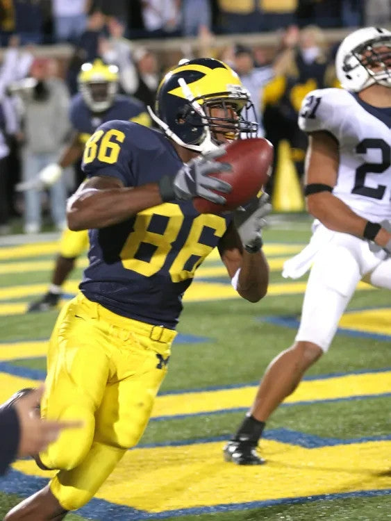 Mario Manningham Signed Michigan Wolverines Jersey (JSA) New York Giants W.R.