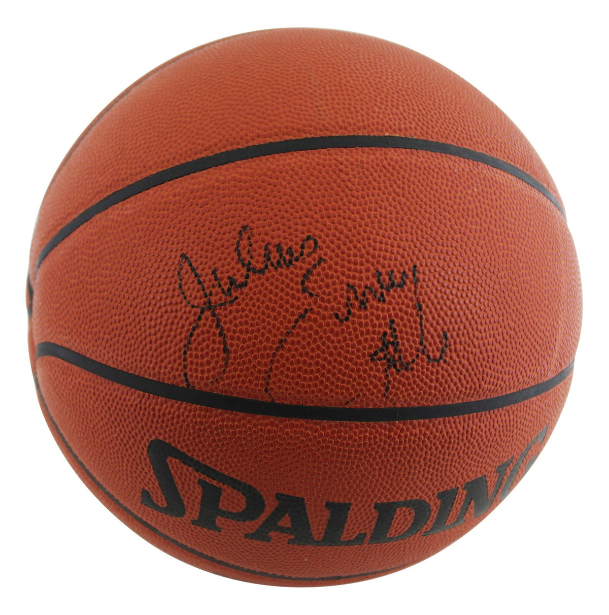 76ers Julius Erving Signed Spalding Official NBA Game Basketball BAS #BU55114