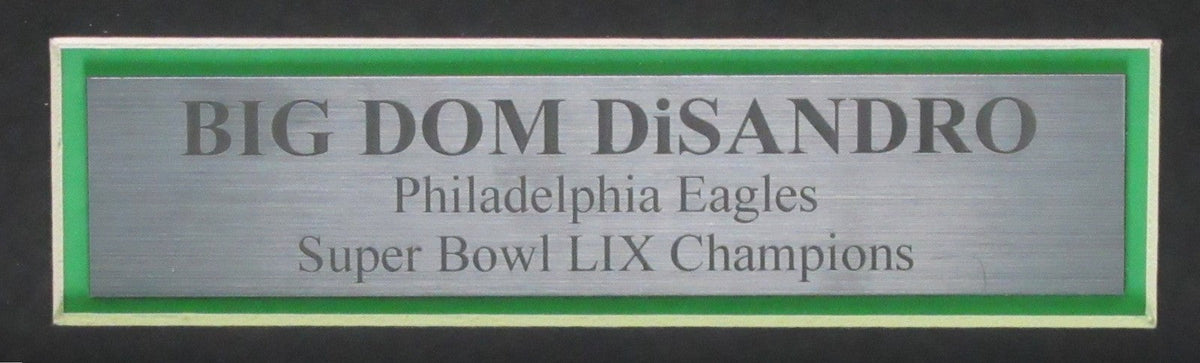 Big Dom DiSandro Philadelphia Eagles Autographed Jersey Framed Beckett 200181