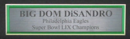 Big Dom DiSandro Philadelphia Eagles Autographed Jersey Framed Beckett 200181