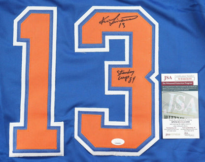 Ken Linseman Signed Edmonton Oilers Jersey Inscribed "Stanley Cup 84" (JSA COA)
