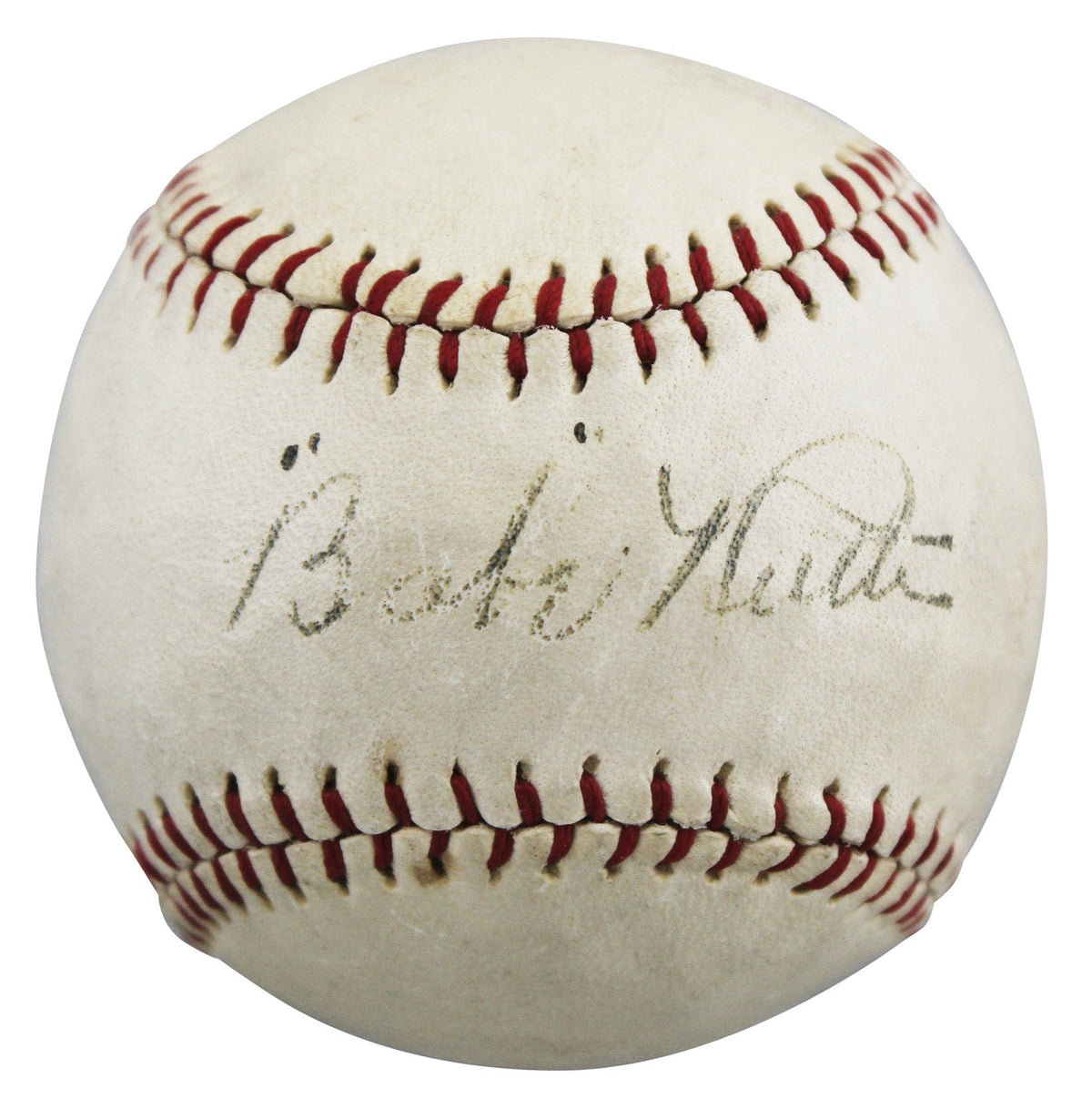 Yankees Babe Ruth Signed 1920's Spalding League Junior Baseball PSA/DNA #AD02216