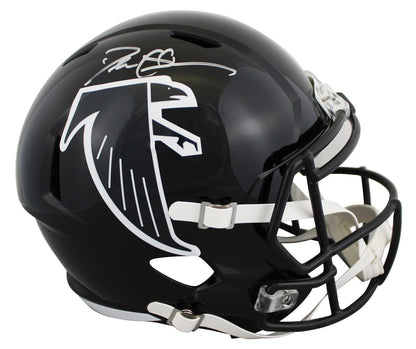 Falcons Deion Sanders Signed 1990-02 TB Full Size Speed Rep Helmet W/ Case BAS W