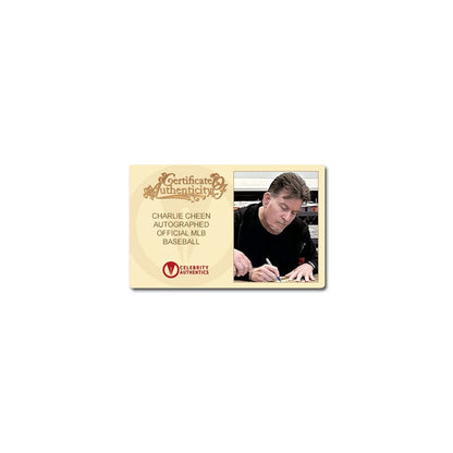 Charlie Sheen Autographed Major League Official Baseball with 'Wild Thing' Insc