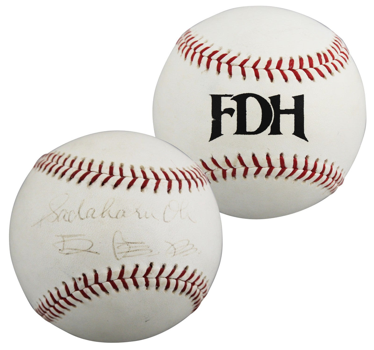 Sadaharu Oh Authentic 2x Signed English & Japanese Baseball BAS #AE13972
