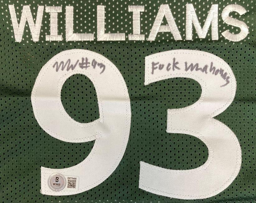 Brandon Graham & Milton Williams Signed Jersey Inscribed "F*** Brady & Mahomes"