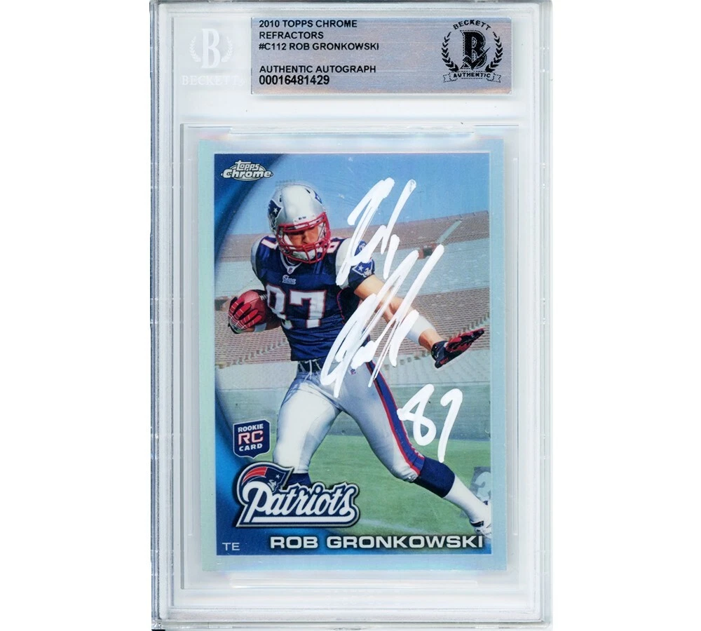 Rob Gronkowski Signed New England Patriots Rookie Refractor Encapsulated Card