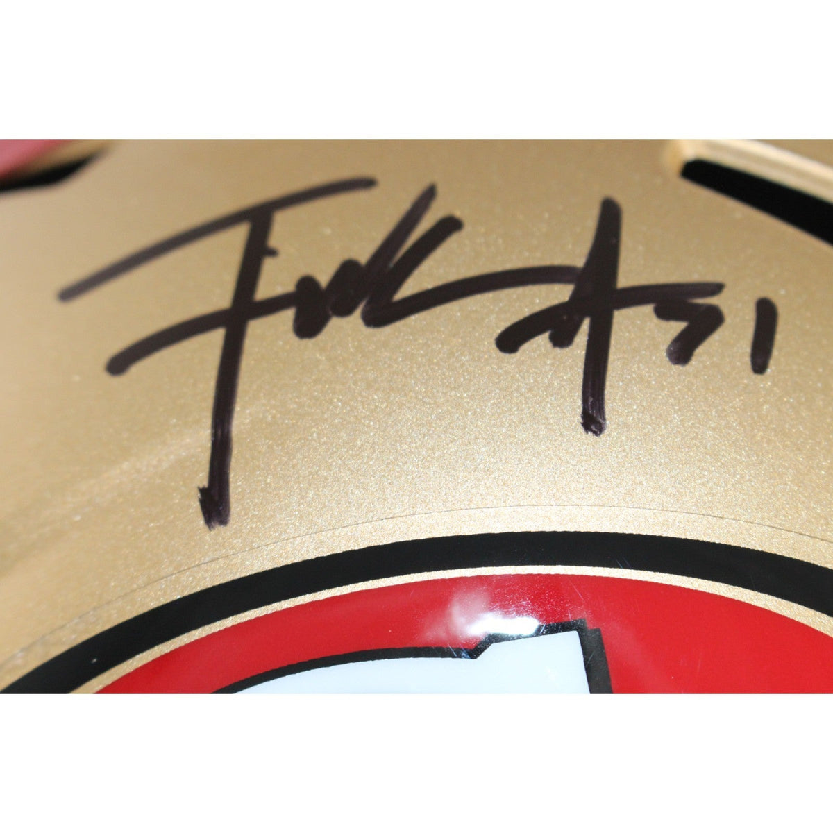 Frank Gore Autographed San Francisco 49ers F/S Helmet Beckett Witness 51622